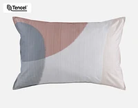 Tarna Contemporary Pillow Sham, Geometric, Orange,