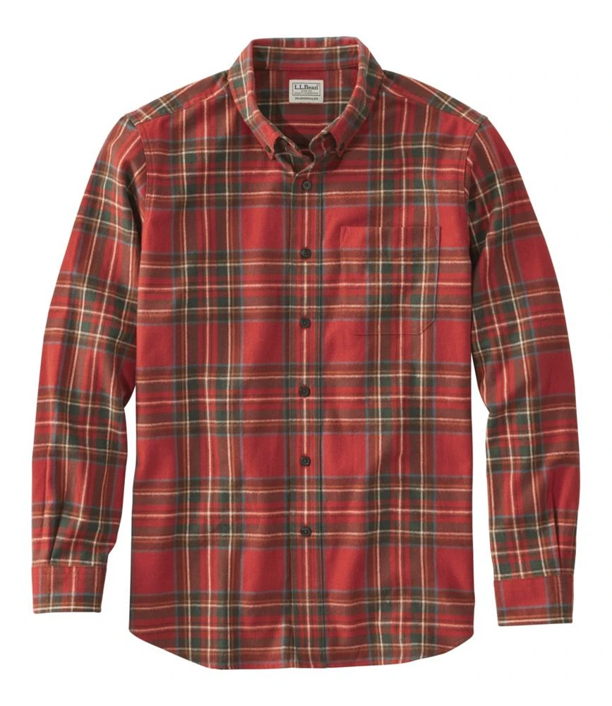 Men's Scotch Plaid Flannel Shirt, Traditional Fit