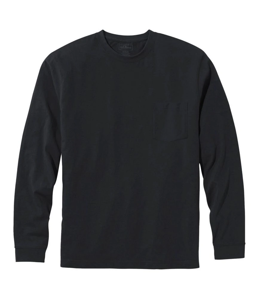 Men's Carefree Unshrinkable Tee with Pocket, Traditional Fit, Long-Sleeve