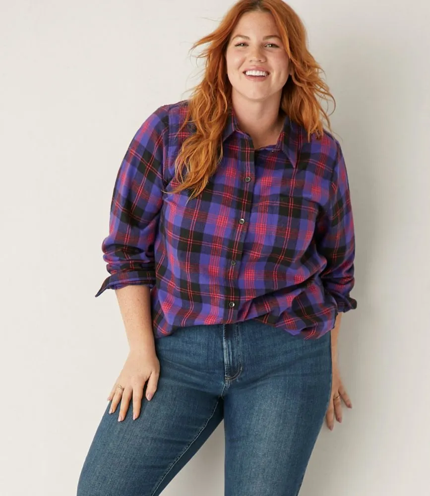 Women's Scotch Plaid Flannel Shirt, Relaxed