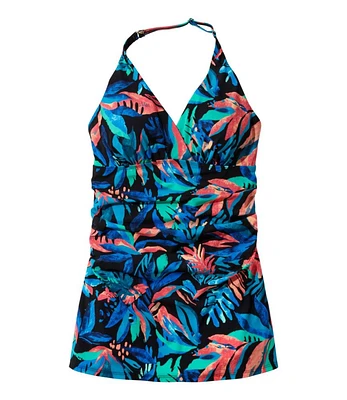 Women's Shaping Swimwear, Clasp Halter Dress Print