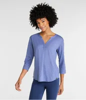 Women's Streamside Tee, Three-Quarter-Sleeve Splitneck
