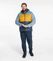 Men's Bean's Down Hooded Jacket, Colorblock
