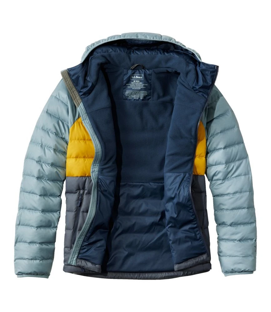 Men's Bean's Down Hooded Jacket, Colorblock