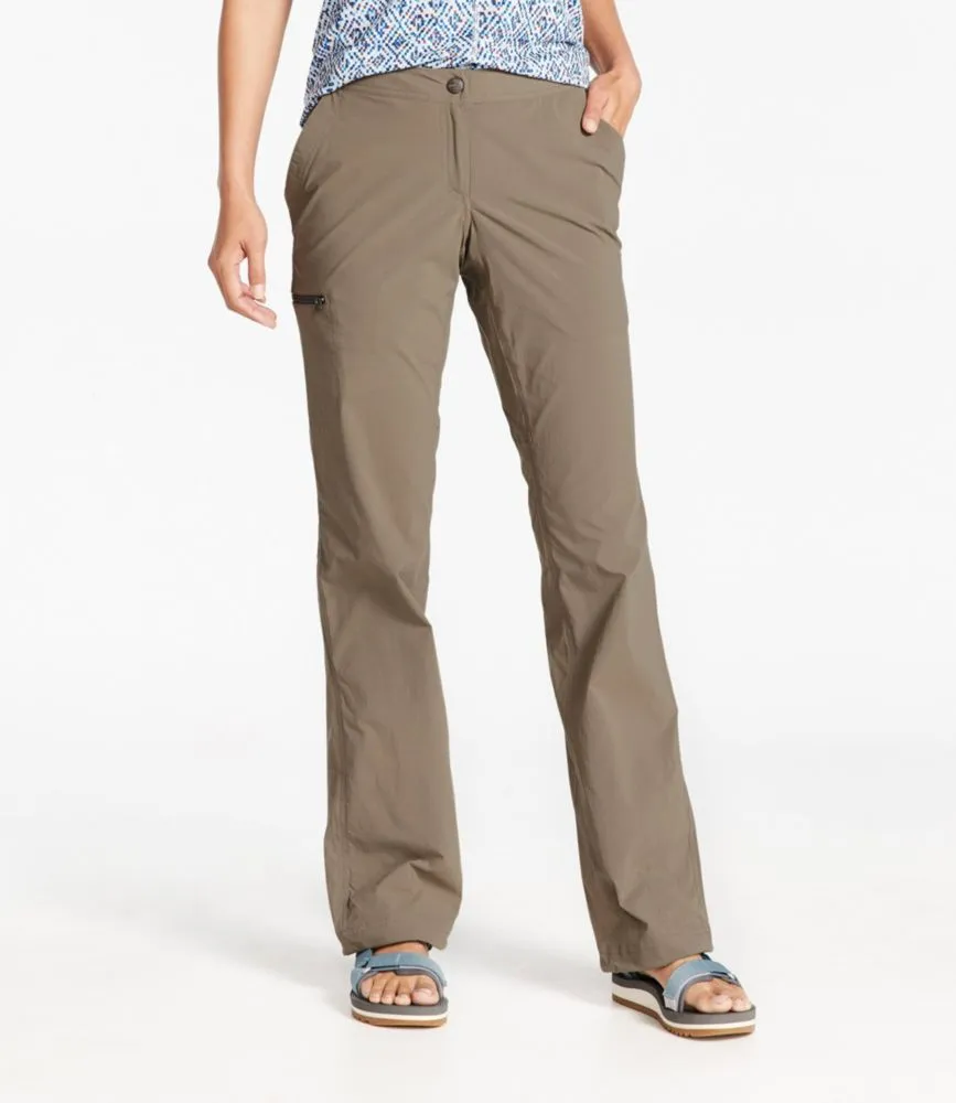 Women's Water-Repellent Comfort Trail Pants, Mid-Rise Straight-Leg