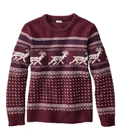 Women's Bean's Classic Ragg Wool Crewneck Intarsia Sweater