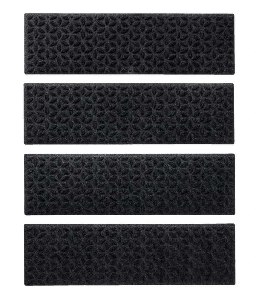 Heavyweight Waterhog Mat, Stair Treads, Set of Four, Blooming Circles