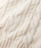 Women's Double L® Cable Sweater, Button-Front Cardigan