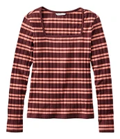 Women's Signature Ribbed Square-Neck Top