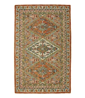 Bordered Medallion Wool Tufted Rug