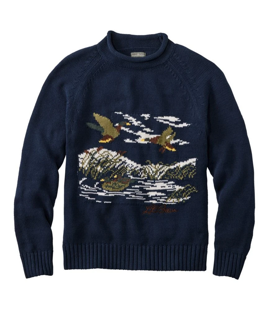 Men's Signature Organic Cotton Rollneck Sweater, Fair Isle