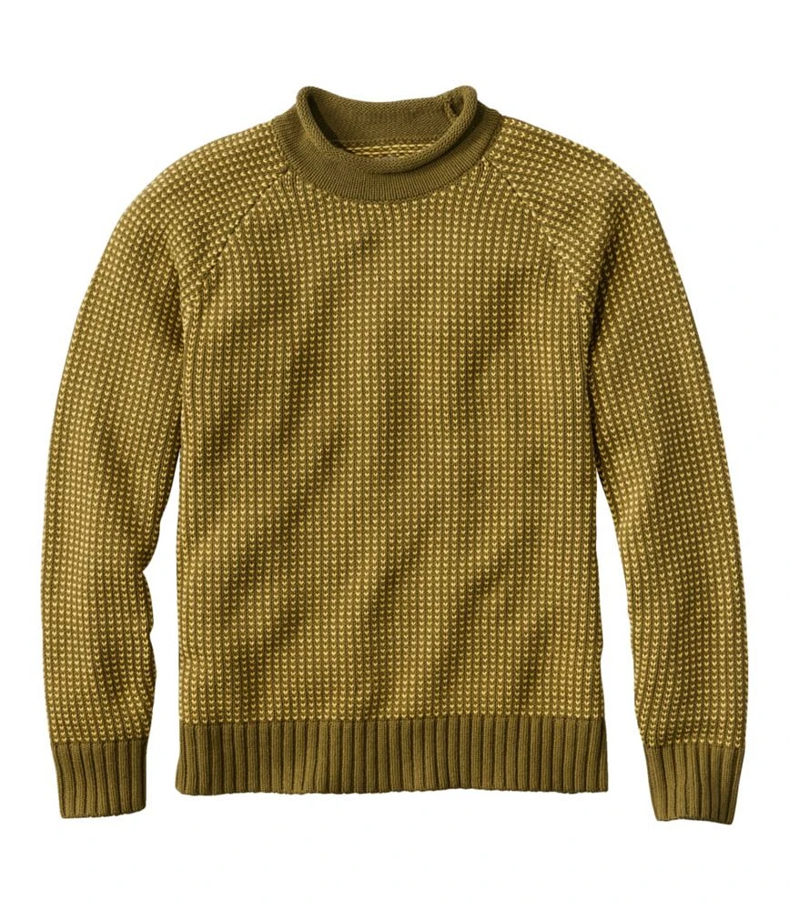 Men's Signature Organic Cotton Rollneck Sweater, Fair Isle