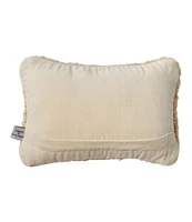 Wool Hooked Throw Pillow, Holiday Camper Van, 14" x 20"