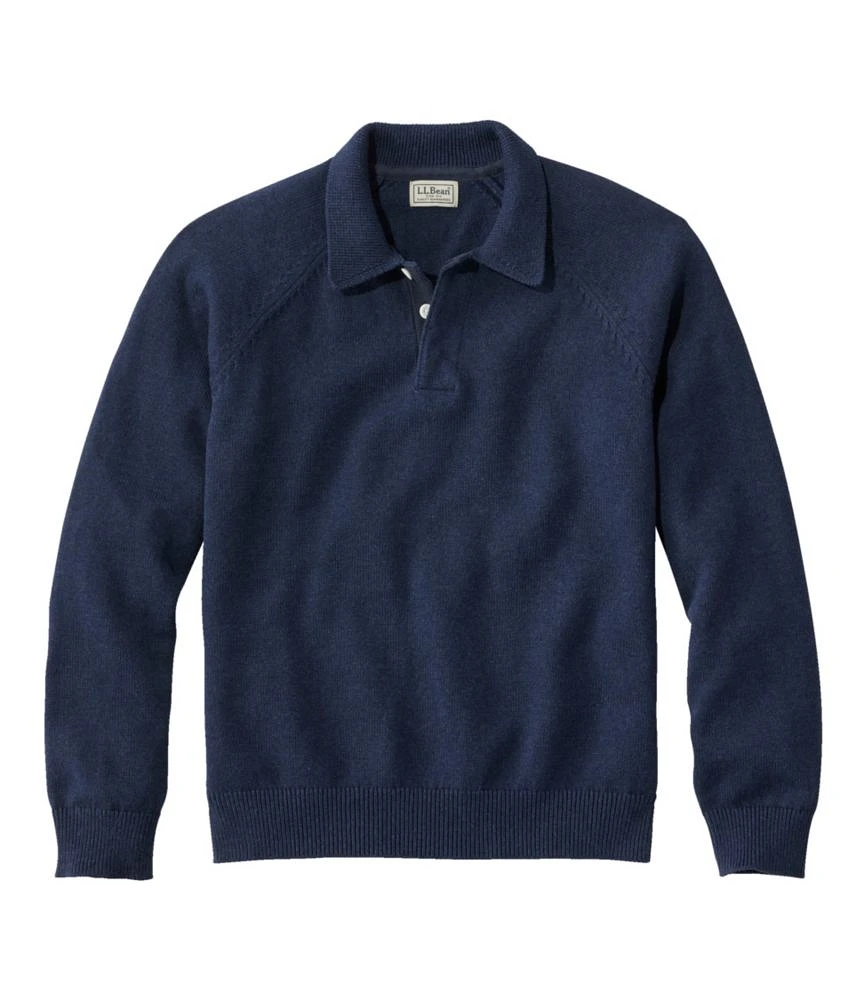 Men's Wicked Soft Cotton/Cashmere Sweater, Rugby Polo
