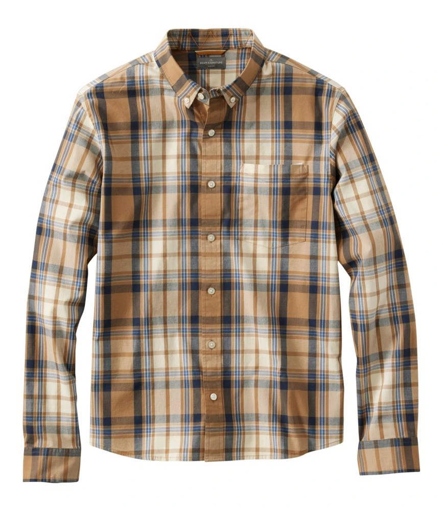 Men's Signature Stretch Poplin Shirt, Long-Sleeve, Slim Fit