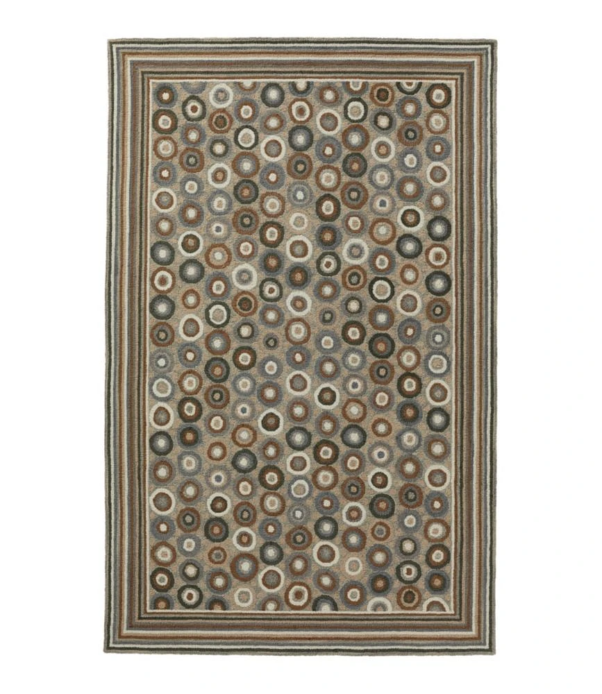 Bean's Wool Hooked Rug, Coins