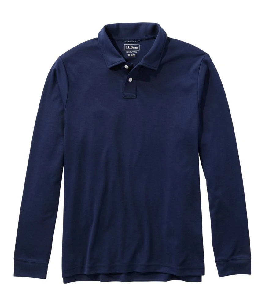 Men's Comfort Stretch Performance® Polo, Long-Sleeve, Slightly Fitted