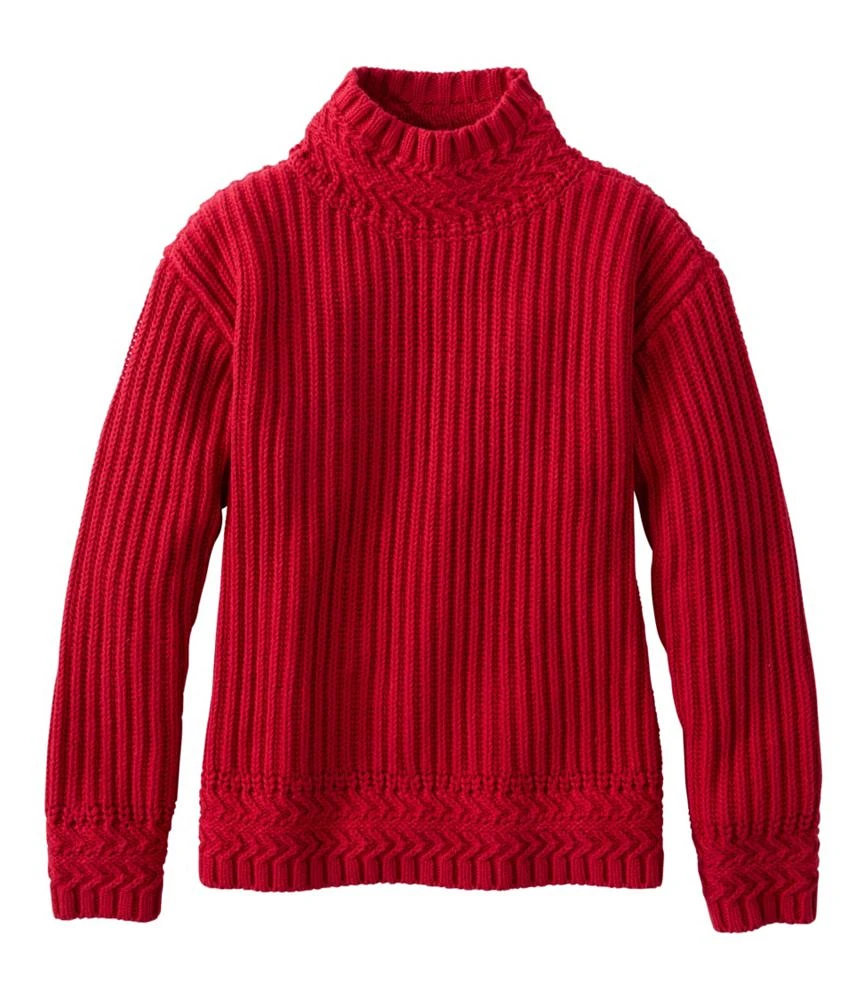 Women's Signature Original Cotton Ribbed Sweater, Mockneck