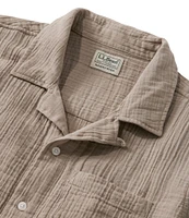 Men's Cloud Gauze Shirt, Short-Sleeve, Slightly Fitted Untucked Fit