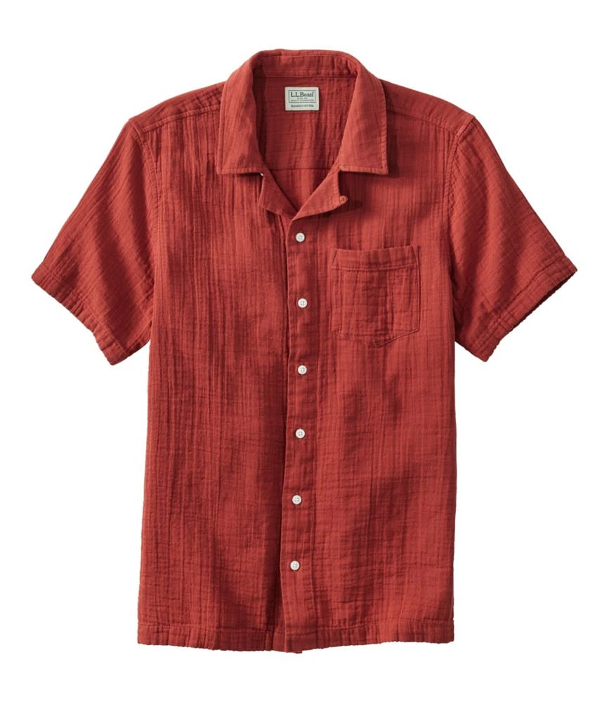 Men's Cloud Gauze Shirt, Short-Sleeve, Slightly Fitted Untucked Fit