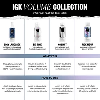 IGK No Limit Dry Volume & Thickening Finishing Spray