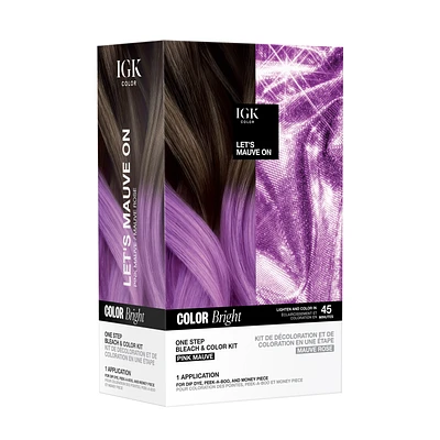 CLEARANCE IGK Color Bright One Step Bleach & Color Kit: Let's Mauve On