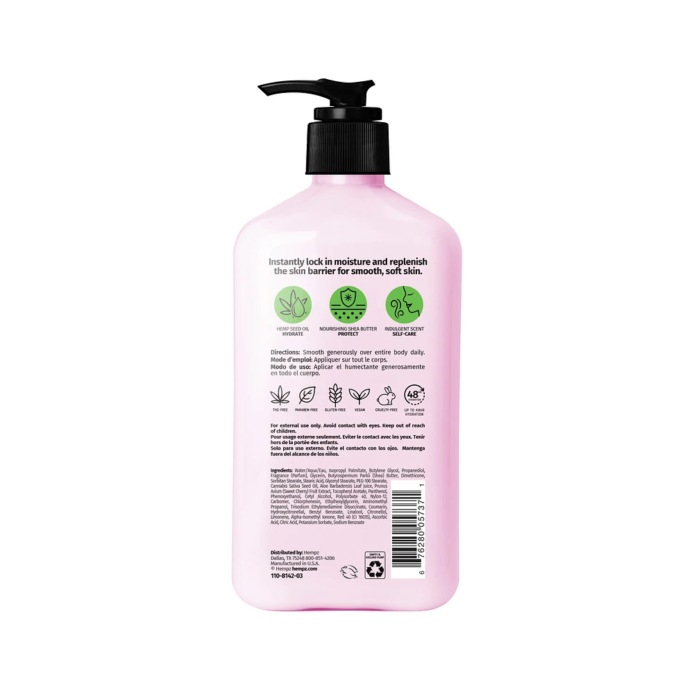 HEMPZ Dark Red Cherries Herbal Body Moisturizer