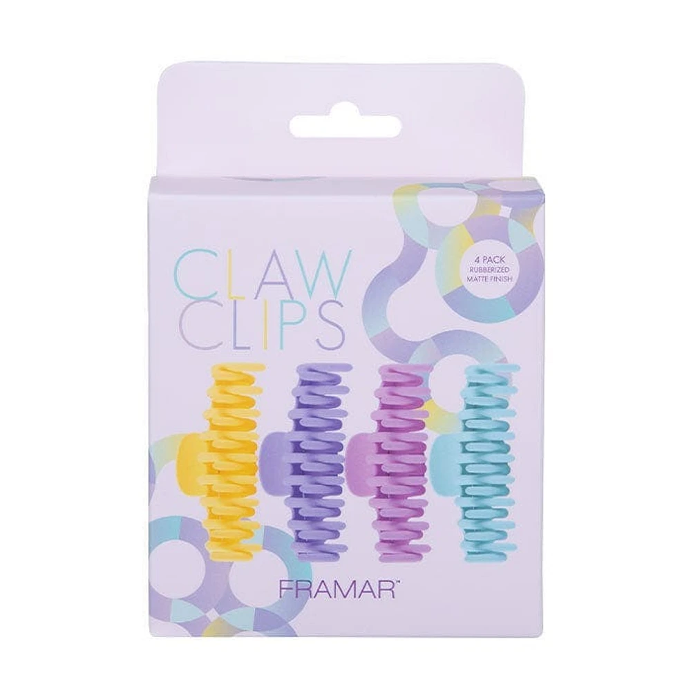 FRAMAR Claw Clips Multi-Colored 4 Pack