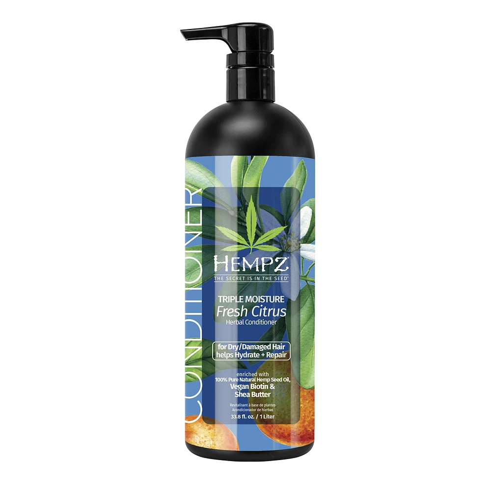 HEMPZ Triple Moisture Fresh Citrus Herbal Conditioner for Dry/Damaged Hair
