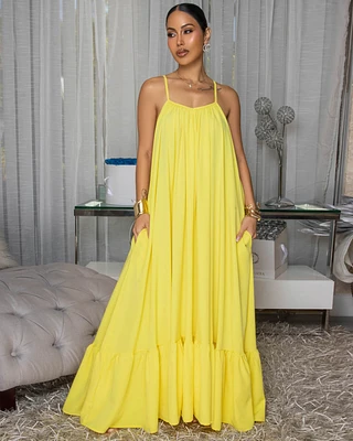 Petrovna Yellow Maxi Dress