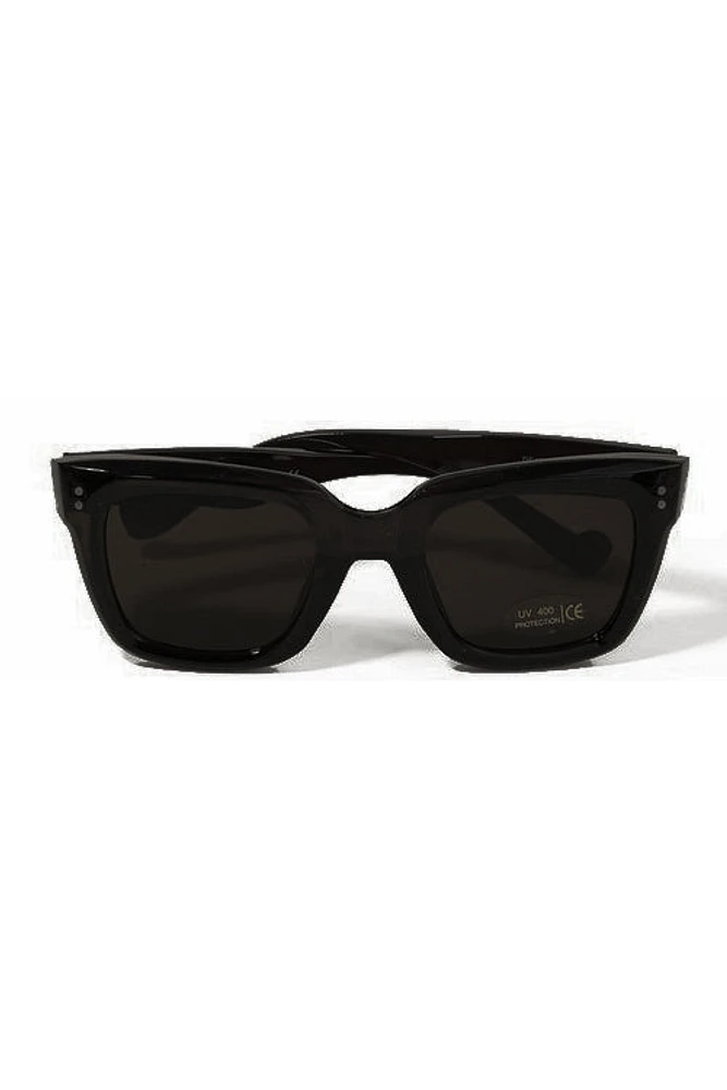 Jonny Black Square Lens Sunglasses
