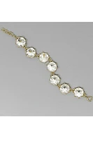 Georgia Gold Faceted Glass Stone Bracelet