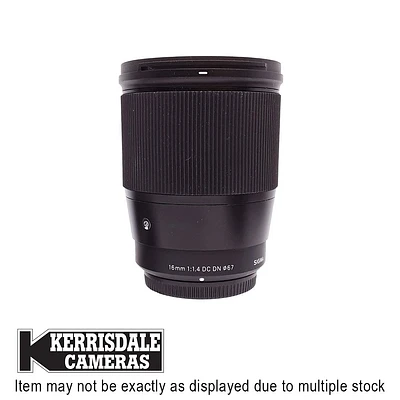 Sigma-Used 16mm F1.4 DC DN Lens - Good Condition - Micro Four Thirds Mount - Used # 587.166A16S