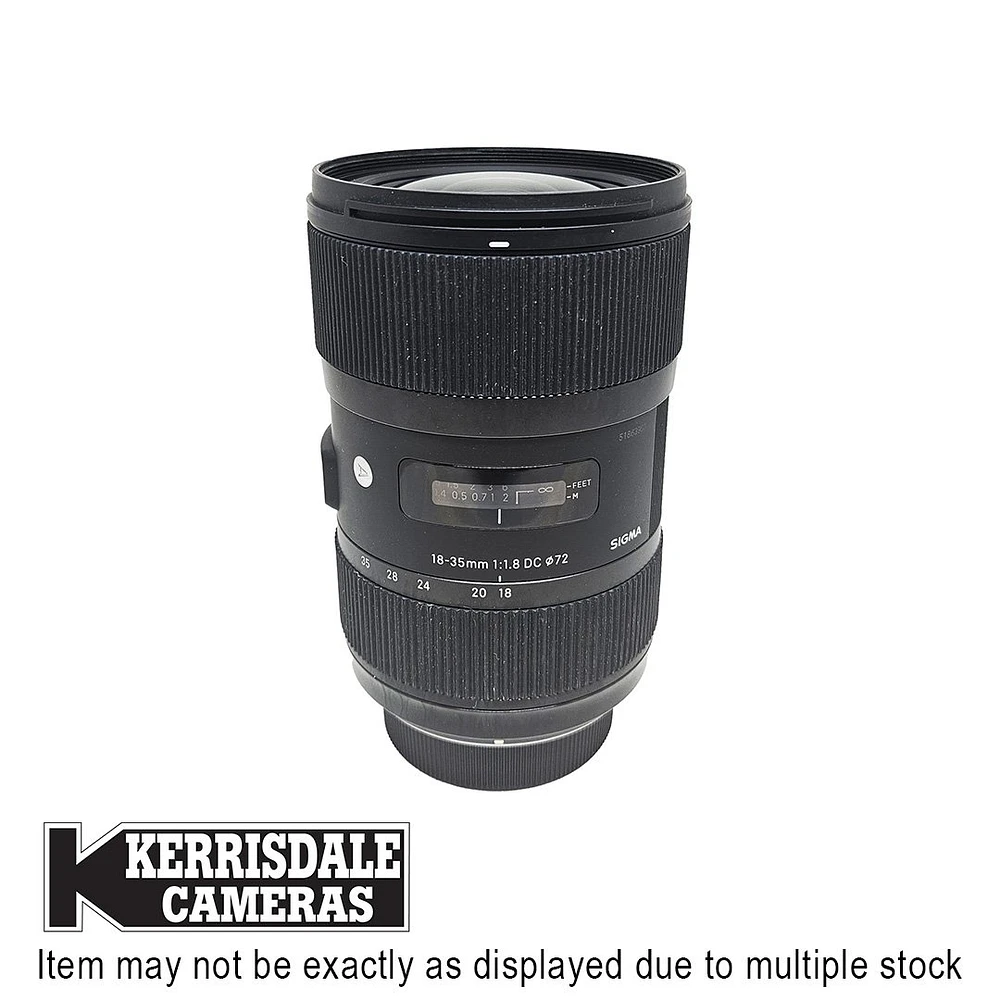 Sigma-Used 18-35mm F1.8 ART DC – Good Condition - Nikon DX Mount – Used # 587.25A1835S