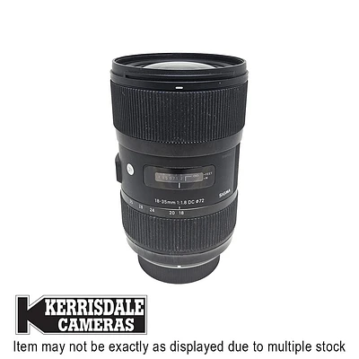 Sigma-Used 18-35mm F1.8 ART DC – Good Condition - Nikon DX Mount – Used # 587.25A1835S