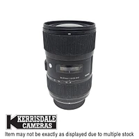 Sigma-Used 18-35mm F1.8 ART DC – Good Condition - Nikon DX Mount – Used # 587.25A1835S