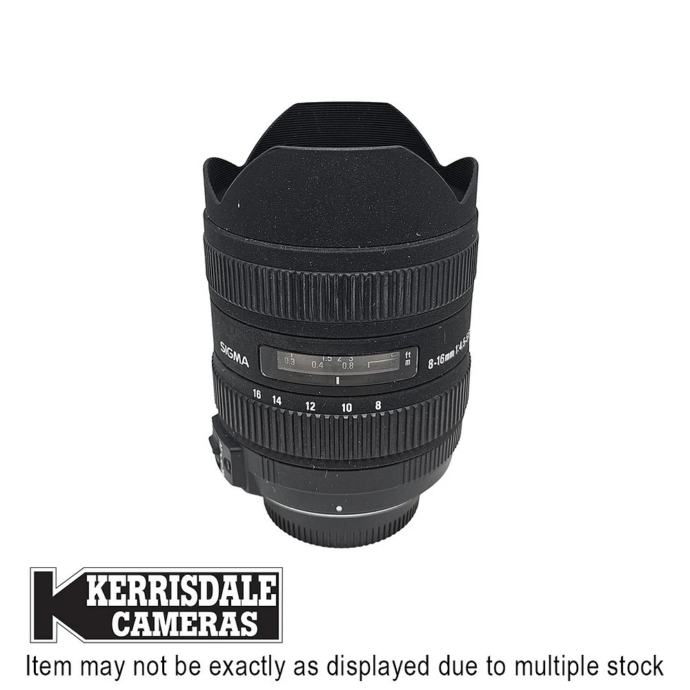 Sigma-Used 8-16mm F4.5-5.6 DC HSM – Good Condition - Nikon DX Mount – Used # 587.20116701X
