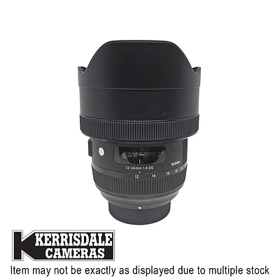 Sigma-Used 12-24mm F4 DG HSM ART – Good Condition - Nikon FX Mount - Used #587.25A1224S