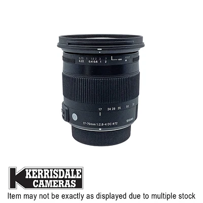 Sigma-Used 17-70mm F2.8-4 OS DC HSM Macro – Good Condition - Nikon DX Mount – Used # 587.25A1770S