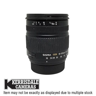 Sigma-Used 18-125mm F3.5-5.6 DC - Nikon DX Mount – Used # 587.19610600X