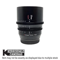 7Artisans-Used 25mm T1.05 Black Cine (MF) - Good Condition - L Mount APSC  - Used # 587.20323601X
