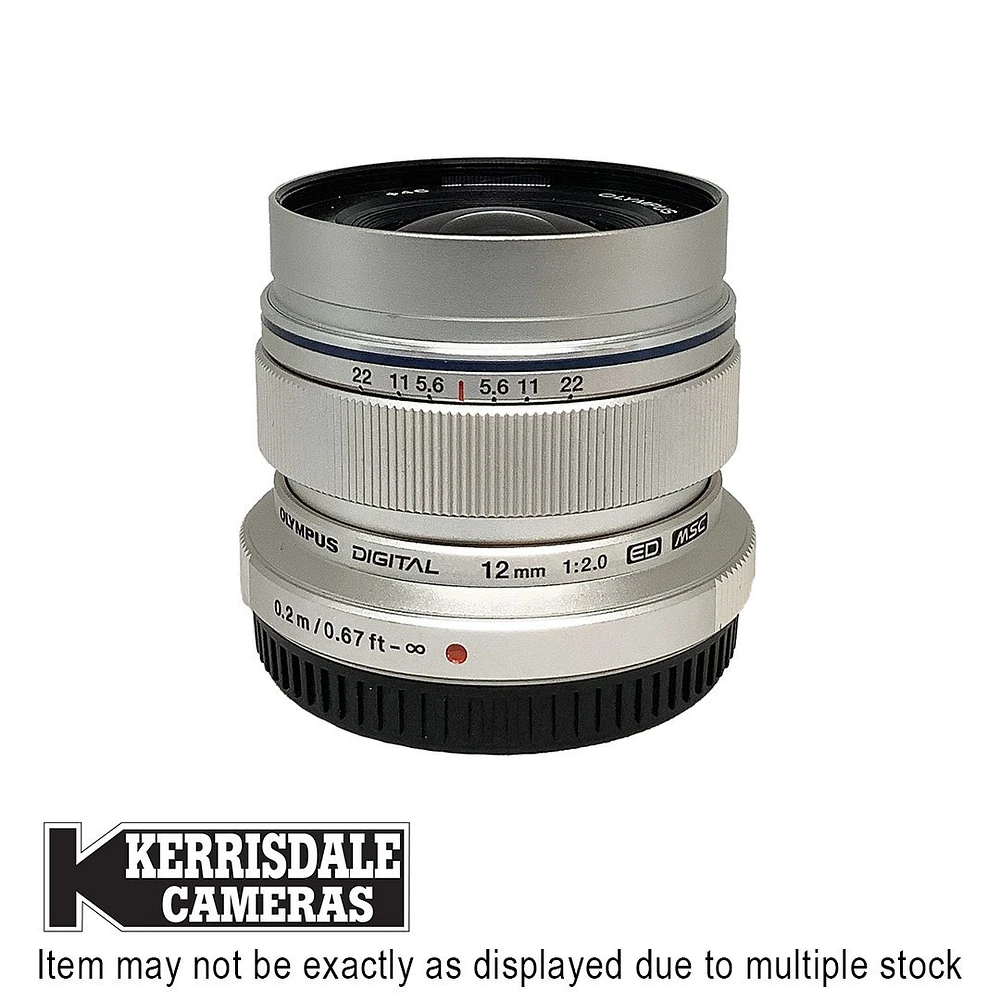 Olympus-Used 12mm F2 (Silver) - Good Condition - Micro Four Thirds Mount – Used # 587.166A12S