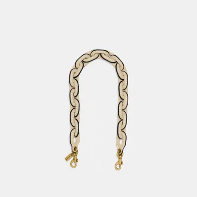 Leather Covered Short Chain Strap