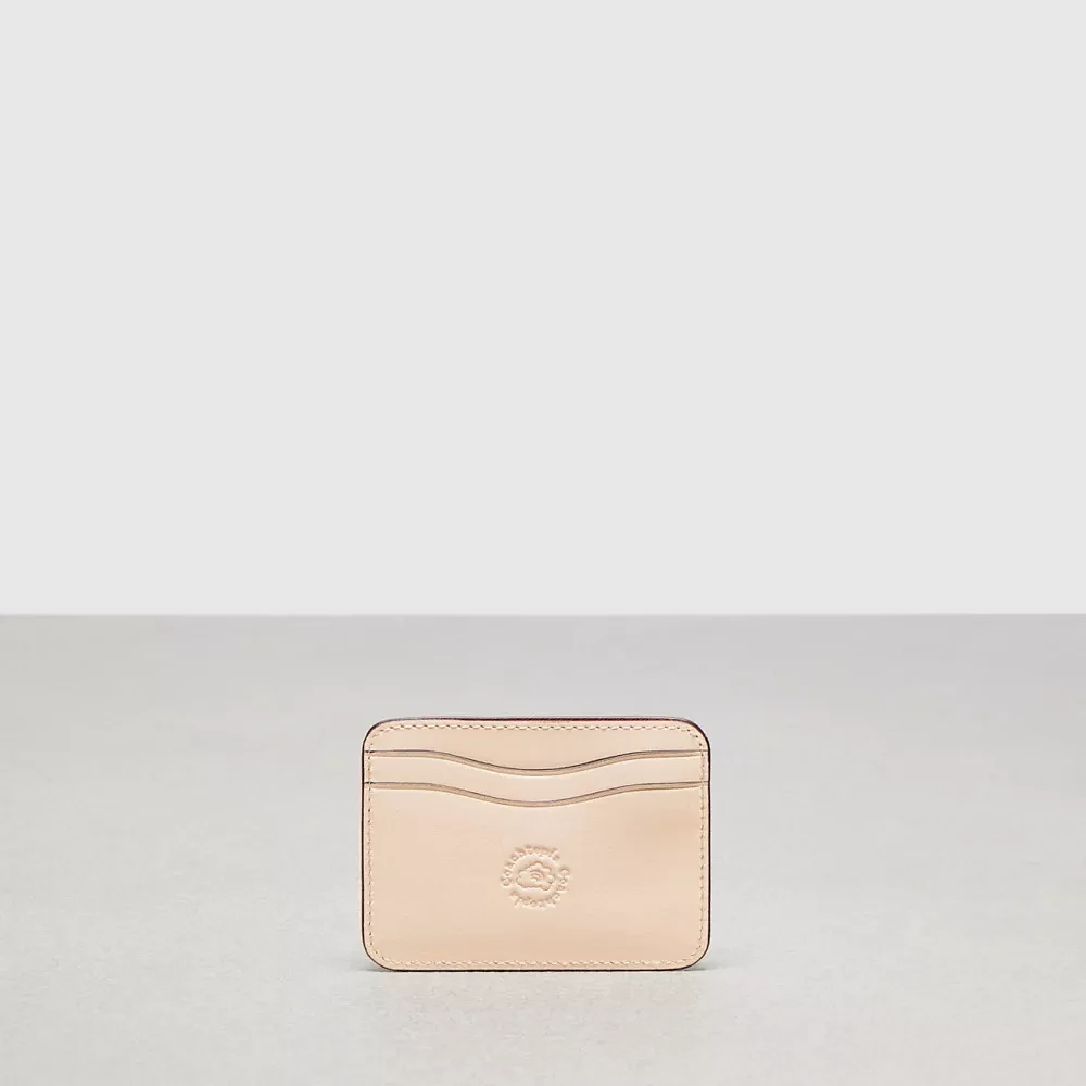 Wavy Card Case Regenerative Leather With Cherry Print