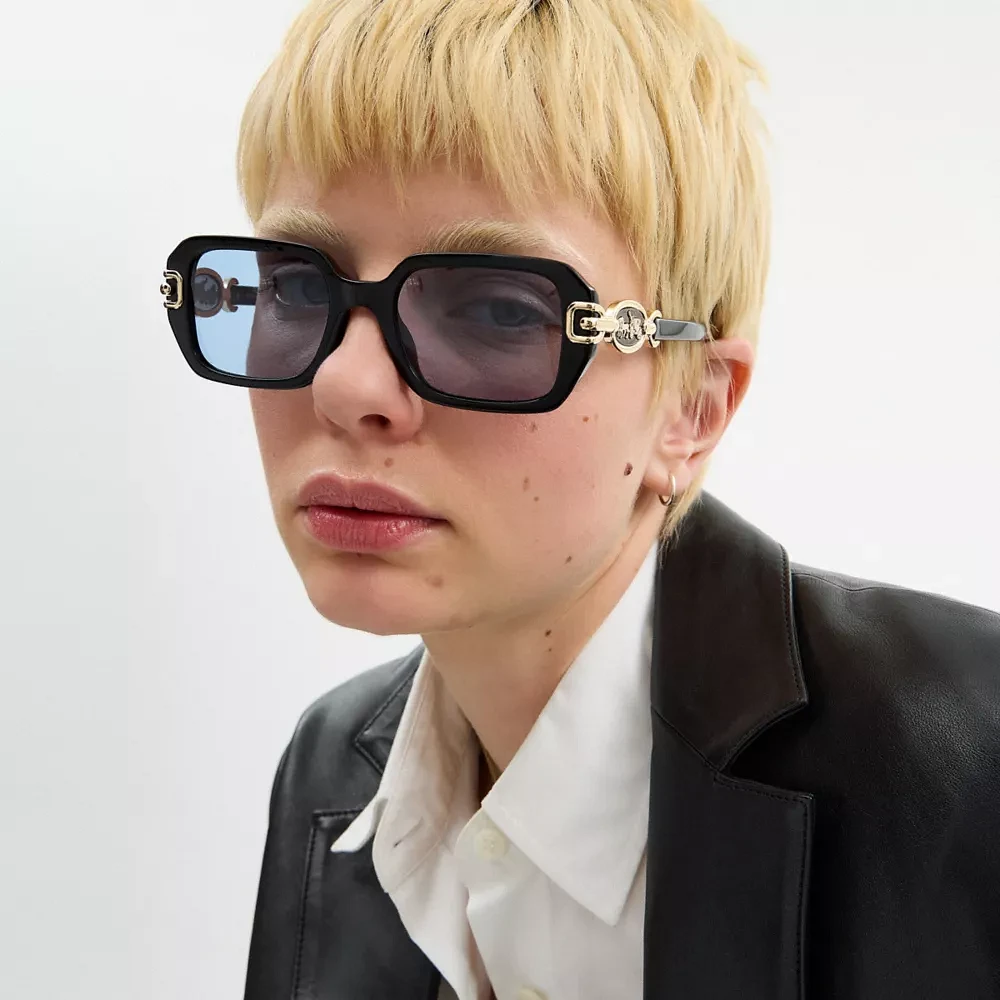 Horse And Carriage Rectangle Sunglasses