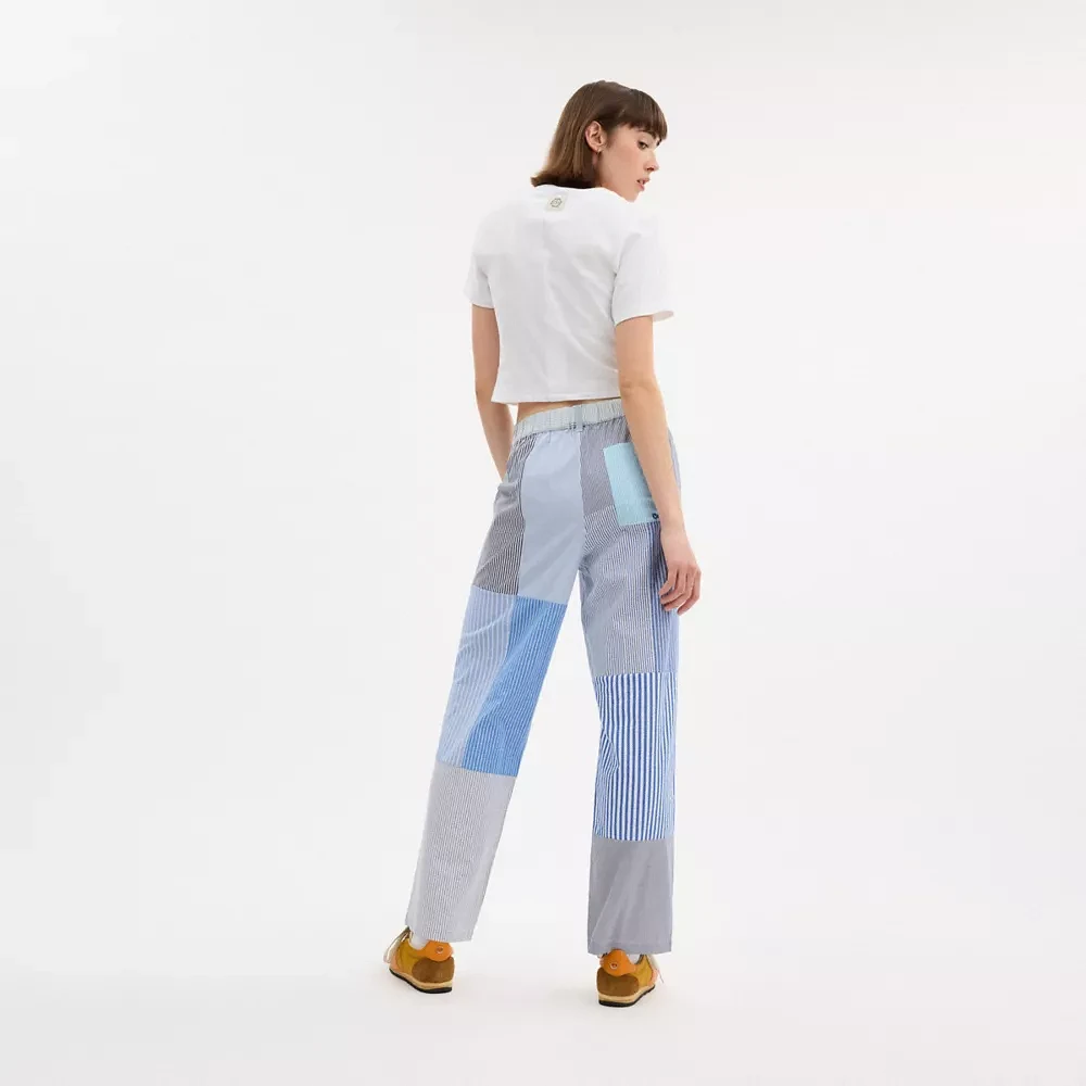 Patchwork Striped Pants