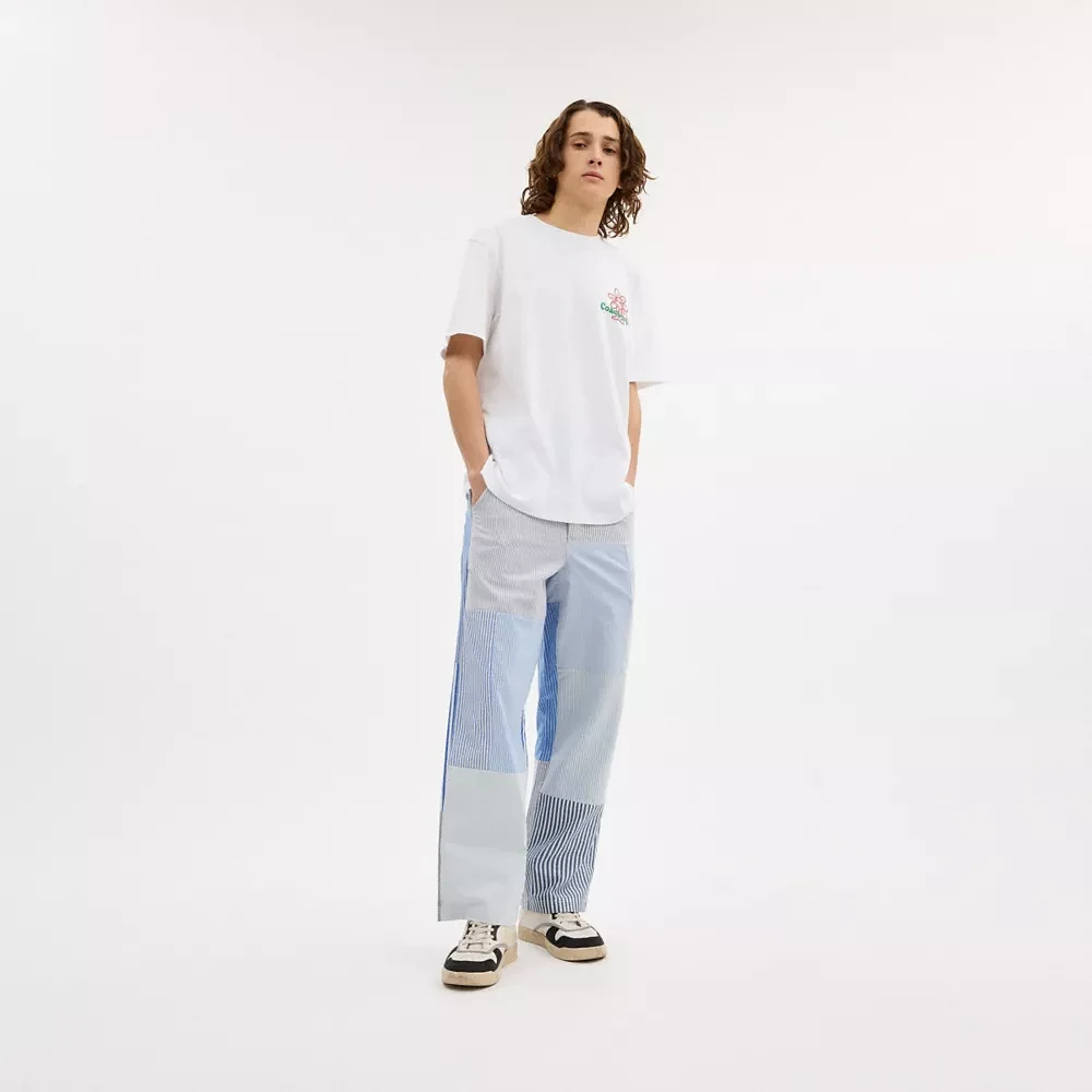 Patchwork Striped Pants