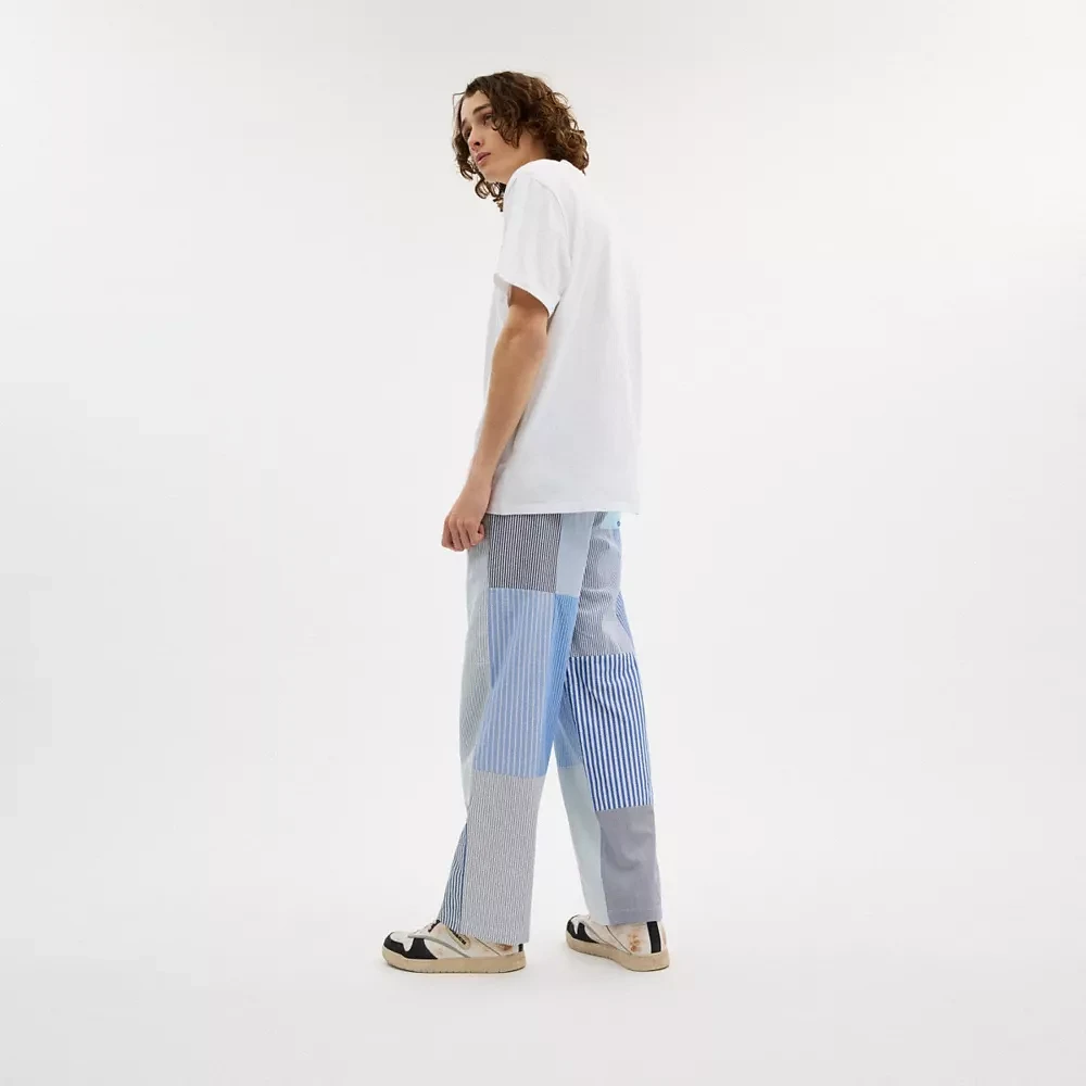 Patchwork Striped Pants