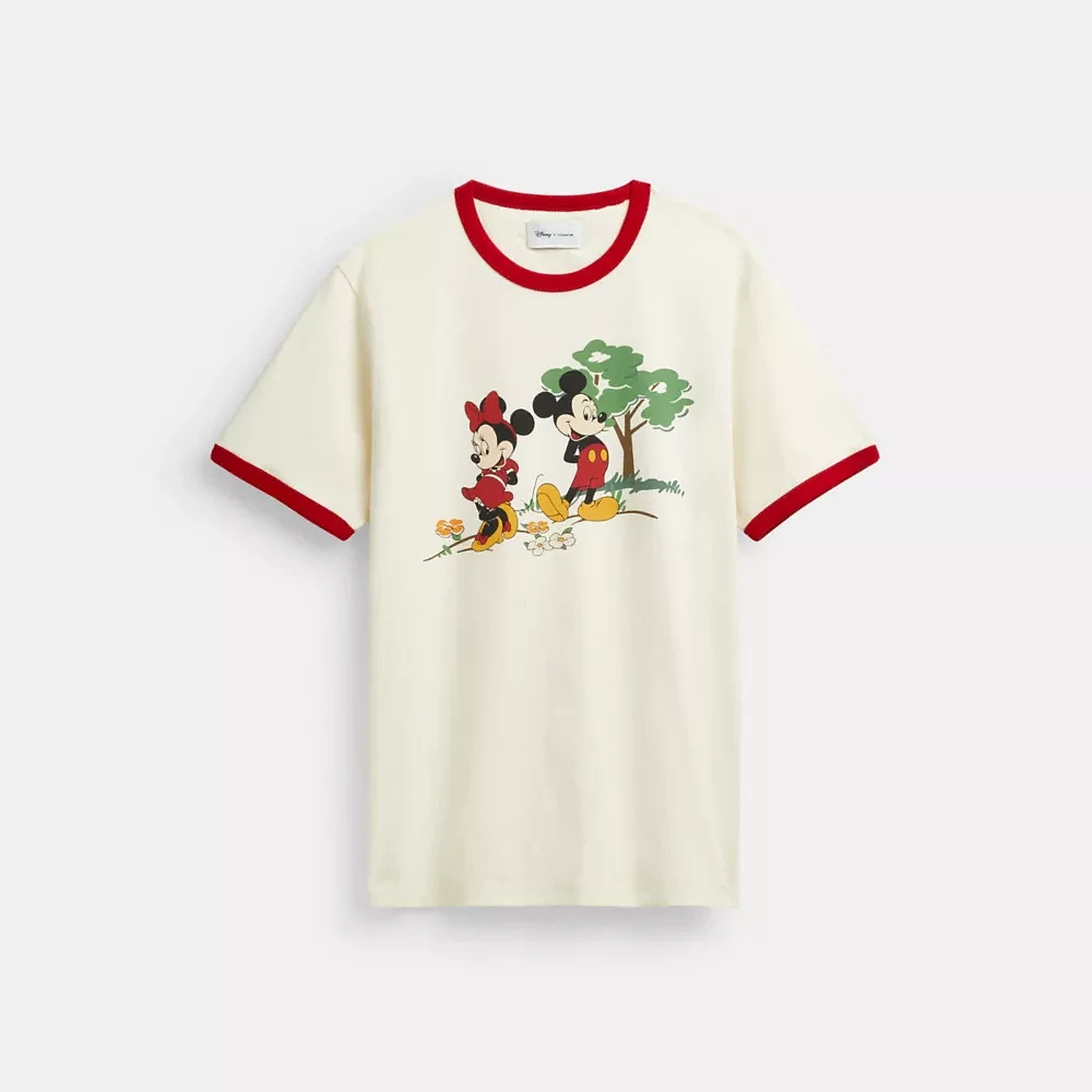 Disney X Coach Mickey Mouse And Minnie Mouse T Shirt