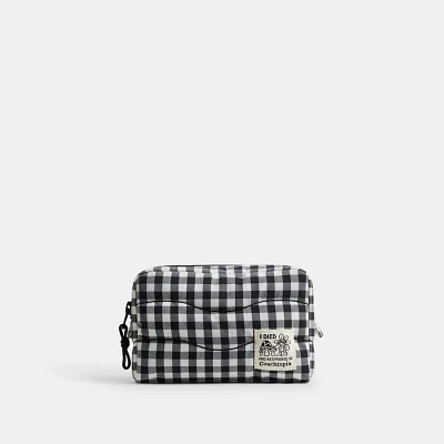 Coachtopia Loop Pouch Recycled Polyester With Gingham Pattern